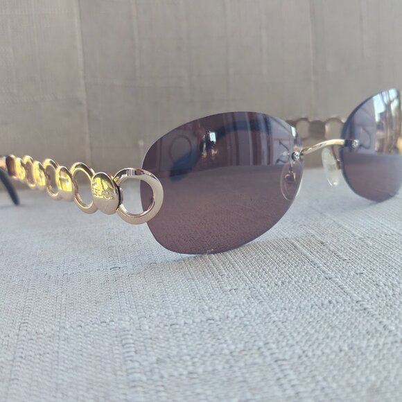 Vintage Escada Women Rimless Sunglasses E1198 Eyeglasses Gold Frame main image 6